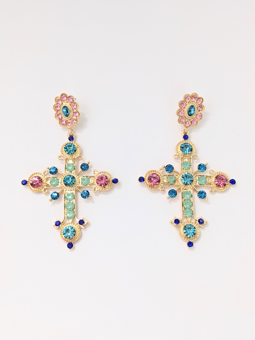 Cross Statement Earrings